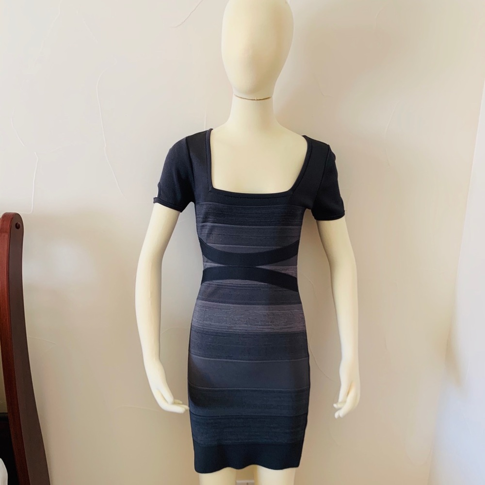 NWOT Bebe Bandage Gray Dress M